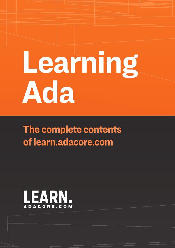 Learning Ada (e-book)