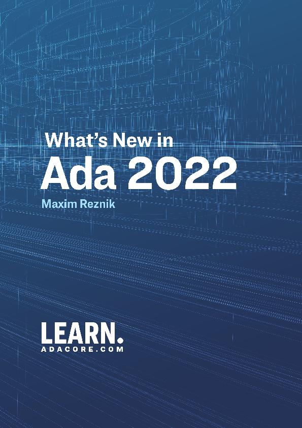 What's New in Ada 2022 (e-book)